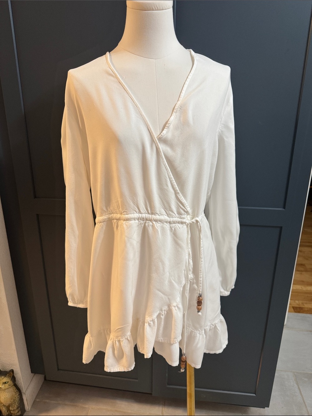 Blue Island White Women's Top or Dress or Cover up.
